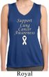 Support Lung Cancer Awareness Ladies Dry Wicking Sleeveless Shirt