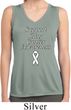Support Lung Cancer Awareness Ladies Dry Wicking Sleeveless Shirt