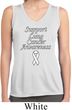 Support Lung Cancer Awareness Ladies Dry Wicking Sleeveless Shirt