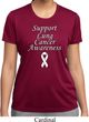 Support Lung Cancer Awareness Ladies Dry Wicking T-shirt