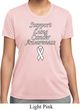 Support Lung Cancer Awareness Ladies Dry Wicking T-shirt
