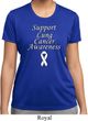 Support Lung Cancer Awareness Ladies Dry Wicking T-shirt