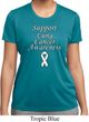 Support Lung Cancer Awareness Ladies Dry Wicking T-shirt