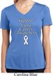 Support Lung Cancer Awareness Ladies Dry Wicking V-neck