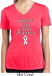 Support Lung Cancer Awareness Ladies Dry Wicking V-neck