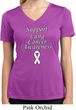 Support Lung Cancer Awareness Ladies Dry Wicking V-neck