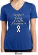Support Lung Cancer Awareness Ladies Dry Wicking V-neck