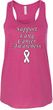 Support Lung Cancer Awareness Ladies Flowy Racerback