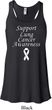 Support Lung Cancer Awareness Ladies Flowy Racerback