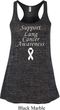 Support Lung Cancer Awareness Ladies Flowy Racerback