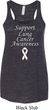 Support Lung Cancer Awareness Ladies Flowy Racerback