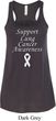 Support Lung Cancer Awareness Ladies Flowy Racerback