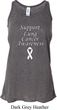 Support Lung Cancer Awareness Ladies Flowy Racerback