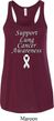 Support Lung Cancer Awareness Ladies Flowy Racerback
