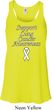 Support Lung Cancer Awareness Ladies Flowy Racerback