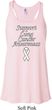 Support Lung Cancer Awareness Ladies Flowy Racerback