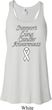 Support Lung Cancer Awareness Ladies Flowy Racerback