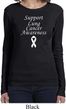 Support Lung Cancer Awareness Ladies Long Sleeve