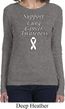 Support Lung Cancer Awareness Ladies Long Sleeve