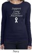Support Lung Cancer Awareness Ladies Long Sleeve