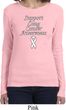 Support Lung Cancer Awareness Ladies Long Sleeve