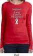 Support Lung Cancer Awareness Ladies Long Sleeve