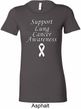 Support Lung Cancer Awareness Ladies Longer Length Shirt
