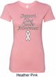 Support Lung Cancer Awareness Ladies Longer Length Shirt