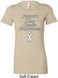 Support Lung Cancer Awareness Ladies Longer Length Shirt