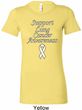Support Lung Cancer Awareness Ladies Longer Length Shirt