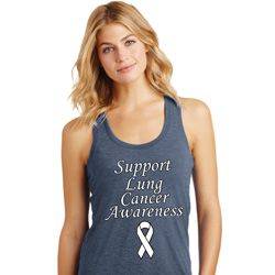 Support Lung Cancer Awareness Ladies Racerback