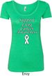 Support Lung Cancer Awareness Ladies Scoop Neck
