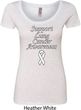 Support Lung Cancer Awareness Ladies Scoop Neck