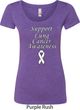 Support Lung Cancer Awareness Ladies Scoop Neck