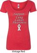 Support Lung Cancer Awareness Ladies Scoop Neck
