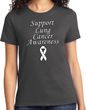 Support Lung Cancer Awareness Ladies T-shirt