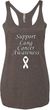 Support Lung Cancer Awareness Ladies Tri Blend Racerback