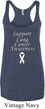 Support Lung Cancer Awareness Ladies Tri Blend Racerback