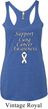 Support Lung Cancer Awareness Ladies Tri Blend Racerback