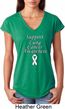 Support Lung Cancer Awareness Ladies Tri Blend V-neck