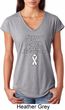 Support Lung Cancer Awareness Ladies Tri Blend V-neck