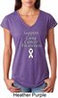 Support Lung Cancer Awareness Ladies Tri Blend V-neck