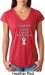 Support Lung Cancer Awareness Ladies Tri Blend V-neck