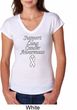 Support Lung Cancer Awareness Ladies Tri Blend V-neck