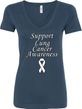 Support Lung Cancer Awareness Ladies V-Neck