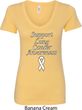 Support Lung Cancer Awareness Ladies V-Neck