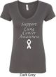 Support Lung Cancer Awareness Ladies V-Neck