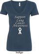 Support Lung Cancer Awareness Ladies V-Neck