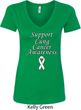 Support Lung Cancer Awareness Ladies V-Neck