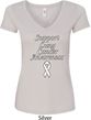 Support Lung Cancer Awareness Ladies V-Neck